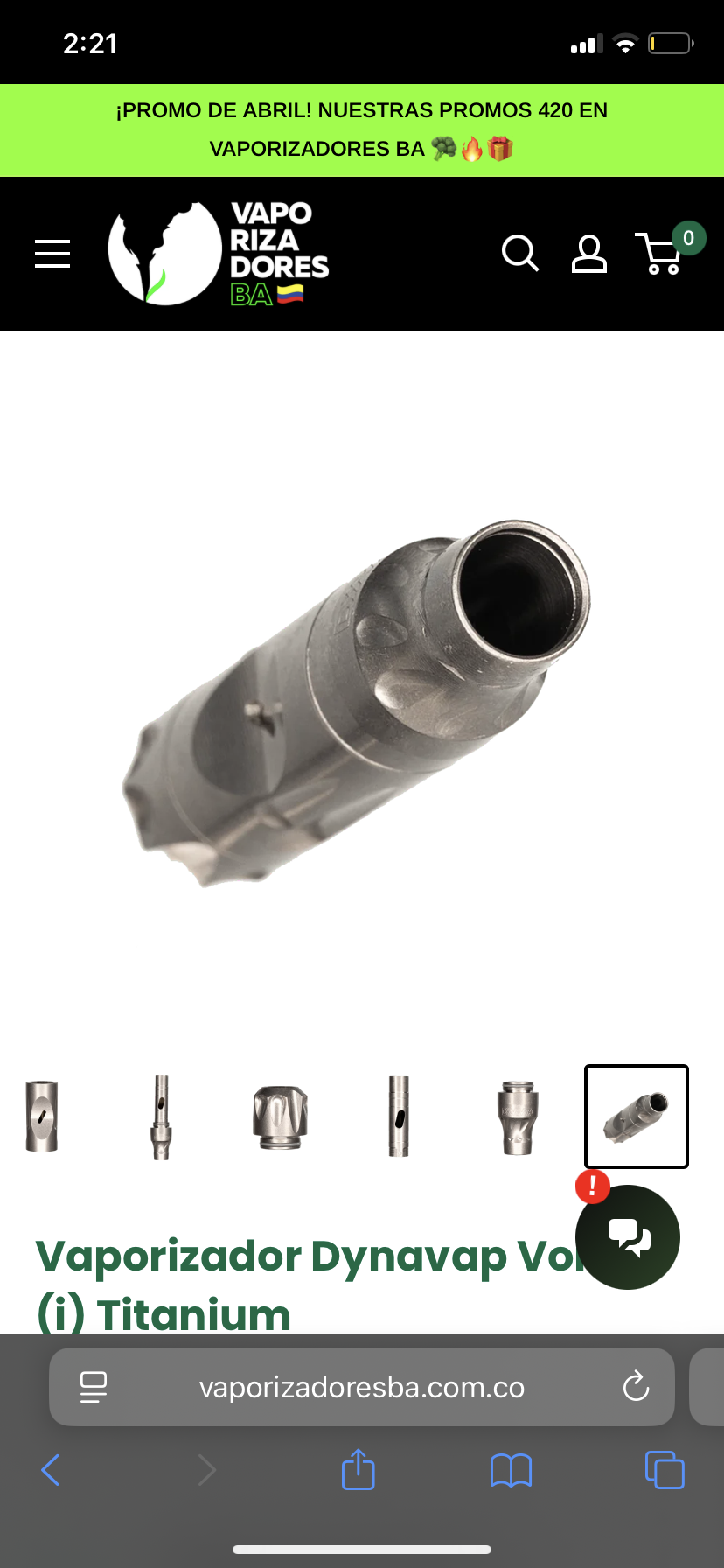 Vaporizador Dynavap VonG (i) Titanium