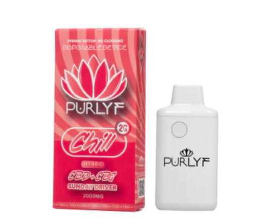 Vaporizador Purlyf CBD + CBG 2000MG - Sunday Driver - Chill (Híbrida)